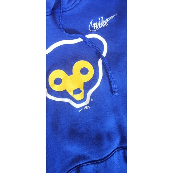 Rare Nike Chicago Cubs Bear Cooperstown Collection Hoodie Sweatshirt Large - Picture 4 of 5
